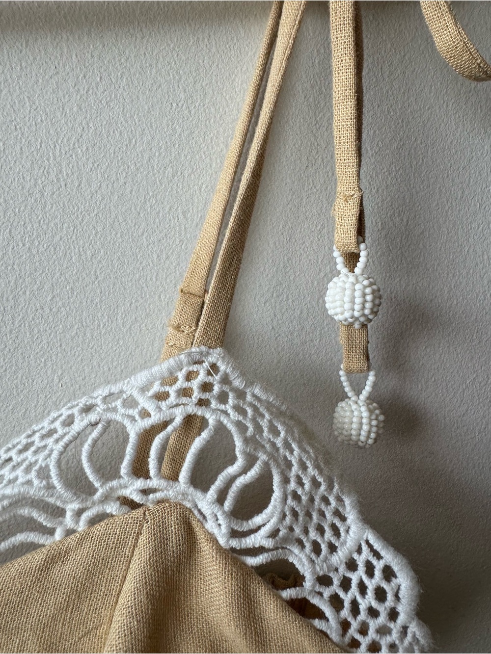 Caroline Constas Cream Maxi Dress with White Lace Appliqué - Picture 5 of 15